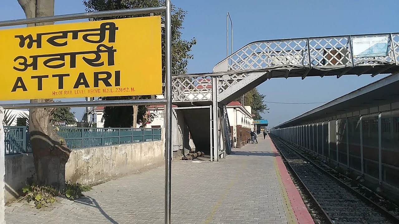 Train journey from Amritsar to Attari near Wagah border Attari railway station near the India Pakistan border in Punjab