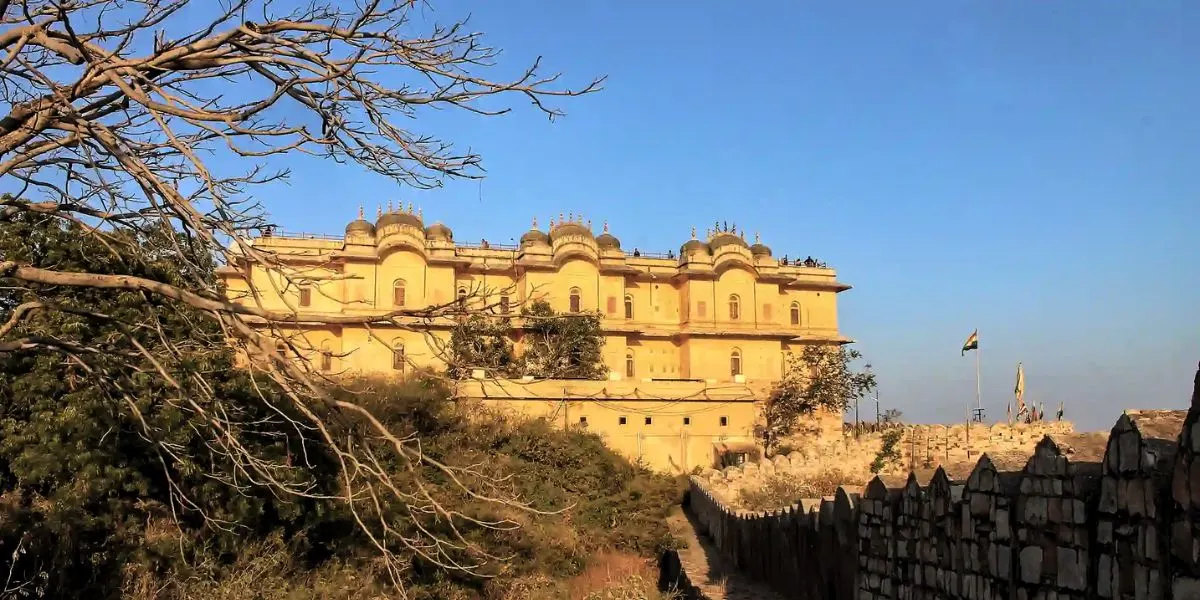 View of Nahargarh Fort on the Aravalli Hills, Jaipur, reputed to have ghostly legends at night.