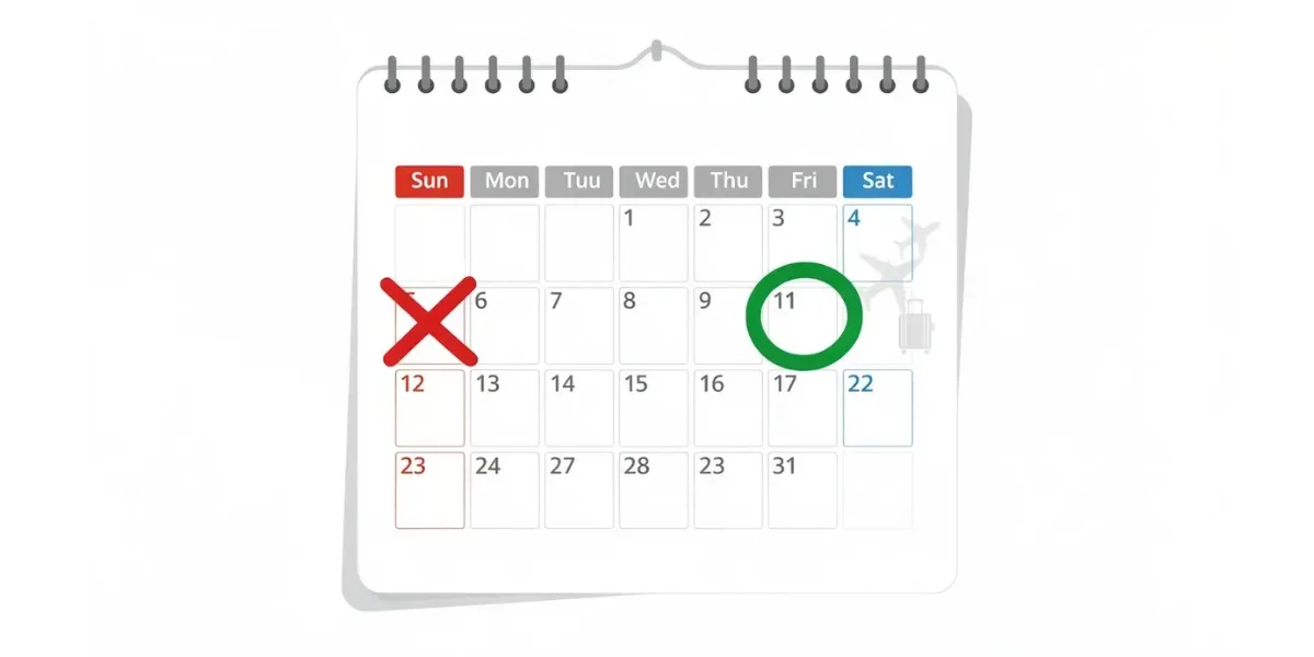 Best time to apply for visa calendar marking visa application deadlines for travel