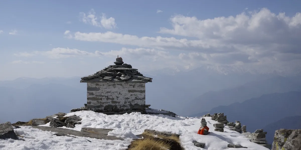 Winter Wonderland at Chopta Snow-covered meadows and forests of Chopta in winter