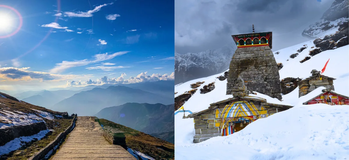 Tungnath and Chandrashila Trek Trekking route from Chopta to Tungnath temple and Chandrashila summit