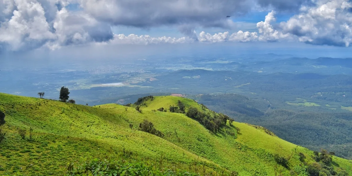 Coffee plantations and waterfalls in Coorg during monsoon