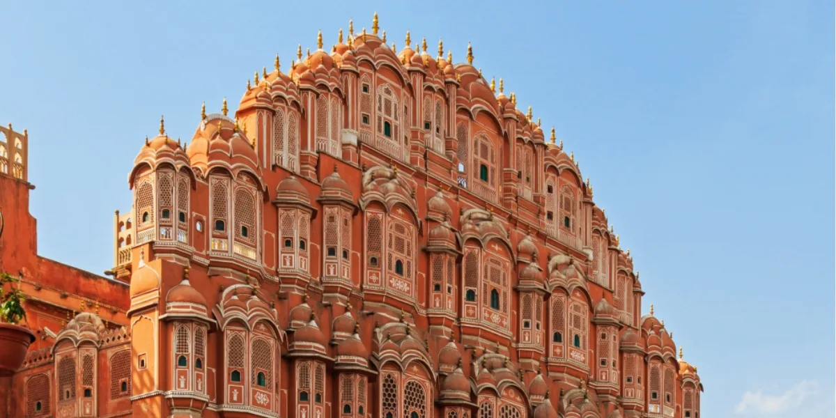 Hawa Mahal Jaipur iconic landmark Hawa Mahal Jaipur pink sandstone facade