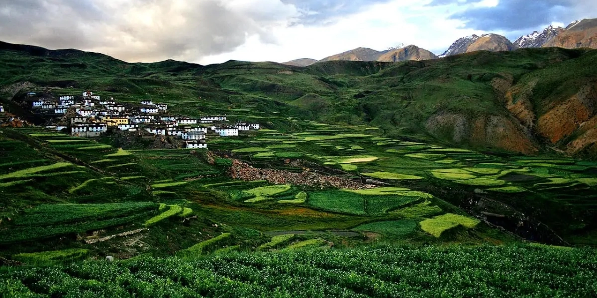 Demul Village Sustainable Tourism Experience in Spiti Traditional homestay in Demul village Spiti Valley surrounded by high altitude desert mountains